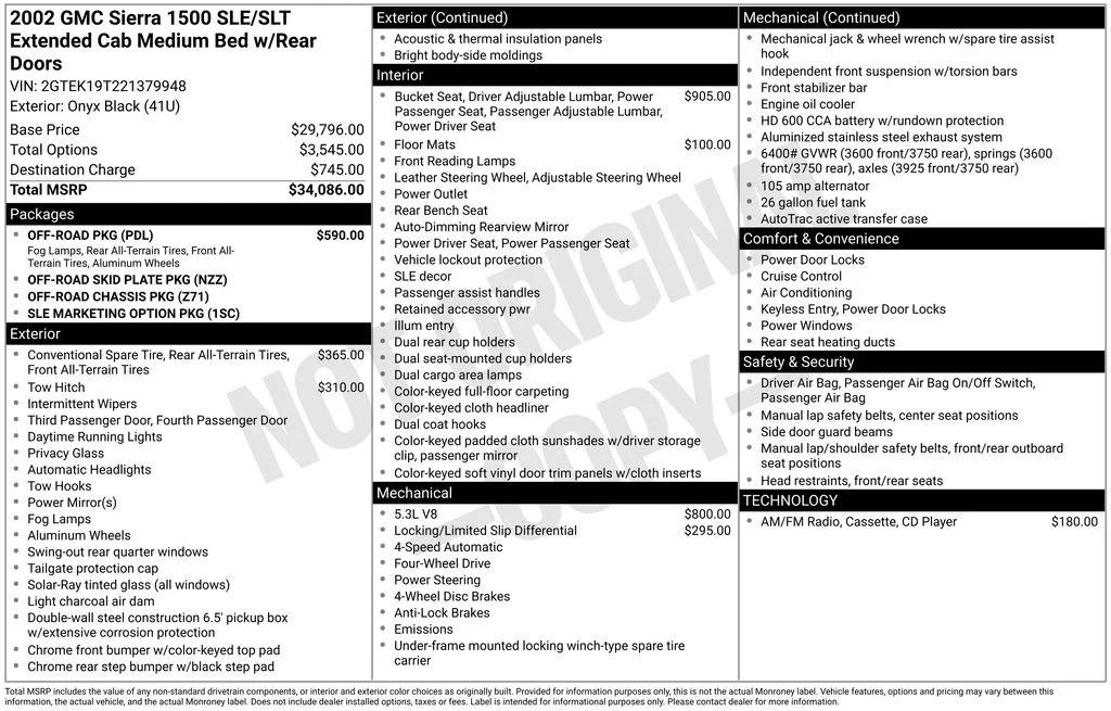 gmc sierra 1500 2002 2GTEK19T221379948 image gmc sierra 1500 2002 2GTEK19T221379948 image